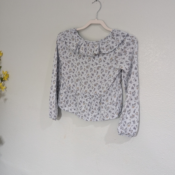 URBAN Romantics blue floral babydoll top - Picture 11 of 11